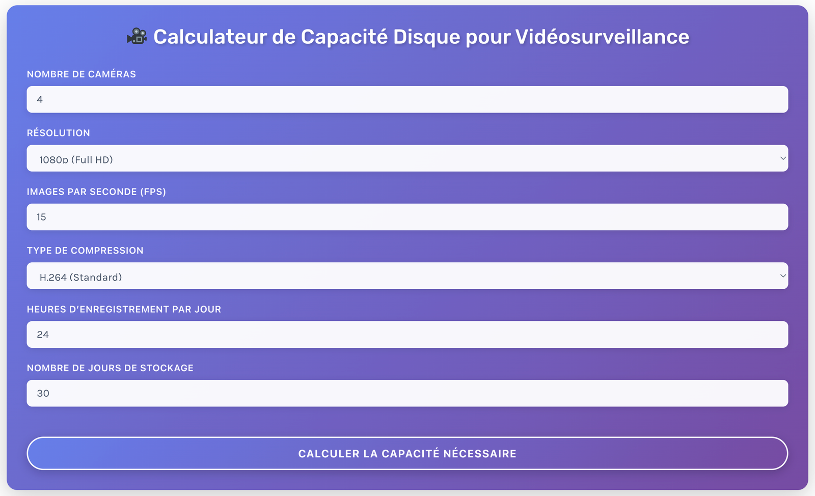 calcul capacité disque dur webcible.com​